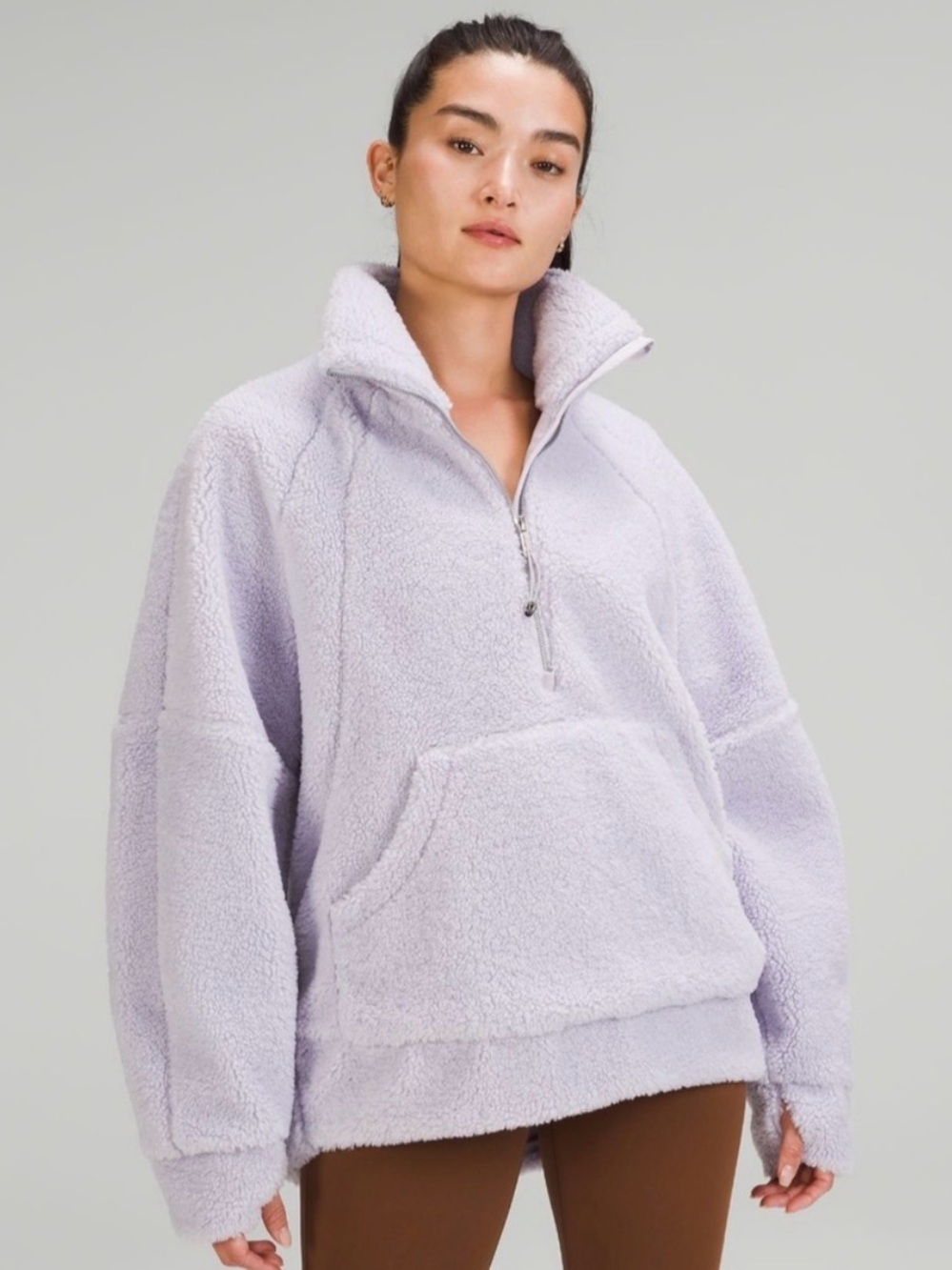 lululemon athletica Lavender Sherpa Half-Zip Teddy Jacket